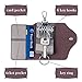 Produktbild ETGtek 1PCS Männer Frauen Leder-Auto-Schlüsselketten-Ring-Cases Identifikation-Kartenhalter-Mappen-Geschenk-Qualitäts