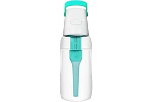 DAFI Solid Trinkflasche mit Filter und Strohhalm 0,5 L, Türkis - Wasserflasche mit Wasserfilter, BPA-Frei, Sportflasche mit gefiltertes Wasser für Reisen - Filterflasche Outdoor + Aktivkohle Filter