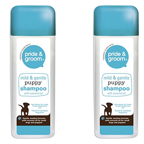 Pride & Groom 2 x doux et Shampooing doux pour chiot Peach et Madrin 400 ml
