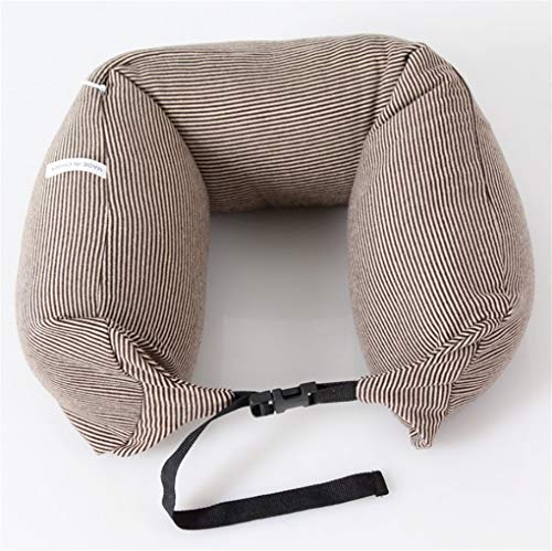 Preisvergleich Produktbild Lounayy Kissen Travel Pillow Nackenkissen Multifunktionsschaum Partikel Basic Mode U Kissen Zuhause Dekoration Kissenbezug Leichtes Reisekissen (Color : Coffee, Size : 70 * 15cm)
