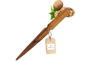 HOFMEISTER HOLZWAREN HOFMEISTER® Ouvre-Lettres en Noyer huilé, 20 cm, ouvre proprement et Rapidement Toutes Les Lettres avec la Lame, Produit Naturel de Haute qualité, fabriqué à la Main dans l'UE