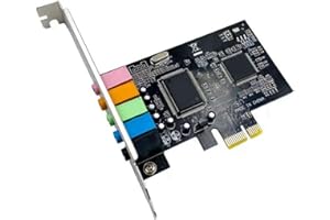 berjalan Scheda audio integrata per PC desktop PCI-E 5.1 con audio digitale 3D per giochi e musica. Audio Stereo a 24 bit con campo di riverbero, compatibile con Win7.