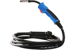 SUSEMSE MIG Welding Torch Gun Inert Gas CO2 MB-15AK for MIG MAG Welder Binzel Type Flexible Head 16Ft 5M
