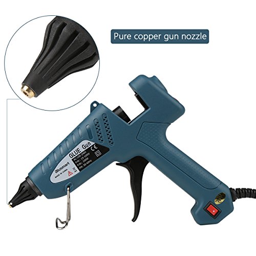 Blusmart Heißklebepistole in industrieller Klebepistole mit 100 Watt und 10 Stück Klebesticks (dunkelgrün) - 3