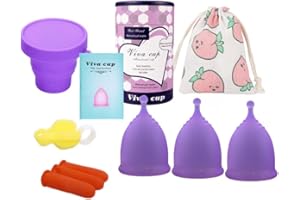 Florauspicious Get Florauspicious Lot de 3 coupes menstruelles réutilisables pour les soins féminins (petit, violet)