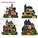 Produktbild A-szcxtop Moos microlandschaft Kunstharz Simulation Villa Miniatur Fairy Garden House Bonsai Craft Garten für Geschenk für Kinder zum Geburtstag, Weihnachten Geschenk (zufällig lieferung)