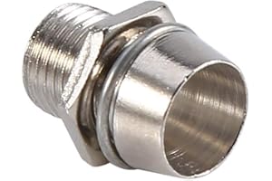 50 st silverfärgade 5mm LED-hållare, infällningsmontering, gänga 8mm, för