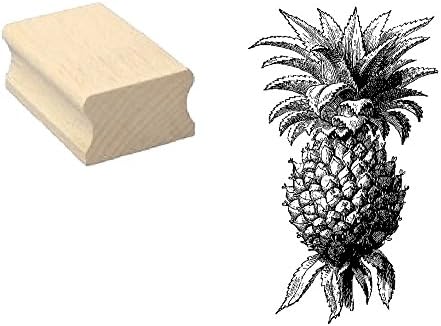 Wooden Stamp Rubber Stamps 'Pineapple' Scrapbooking – Embossing Fruit Health