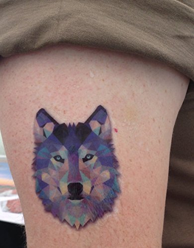 GRAFISCHE TATTOOS LINIEN TATTOOS 3 Stück SET FAKE TATTOOS FLASH TATTOO WOLF VÖGEL FEDER TRAUMFÄNGER BÄUME BLUMEN - 6