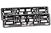 Price comparison product image 2 x Number Plate Holders Carbon Effect Finish / Car Registration Surrounds / Front & Rear Frames for AUDI S-LINE
