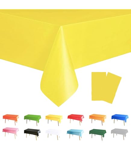 3 Gelbe Enten-Tischdecken – 137 X 274 Cm – PE-Kunststoff, Wasserdicht – Mit Blasen-Motiv – Perfekt Für Kindergeburtstage & Gummienten-Partys