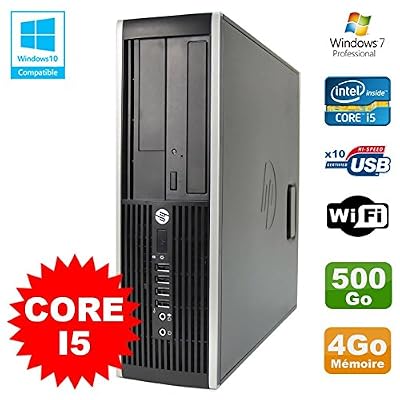 HP PC HP Elite 8200 SFF Intel Core I5 3.1GHz 4Go Disque 500Go DVD WIFI W7