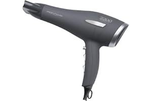 ‎PROFICARE ProfiCare Profi-Haartrockner, Hair Dryer, Haarföhn mit Soft-Touch Gehäuse und Überhitzungsschutz, Cool Shot, 3 Leistungsstufen, inkl. 2 Ersatzfiltern, 2200 Watt, anthrazit/silber, PC-HT 3045