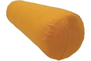 TORTUE DE JADE Bolster da yoga cilindrico in cotone e kapok biologico, 65 x 21 cm