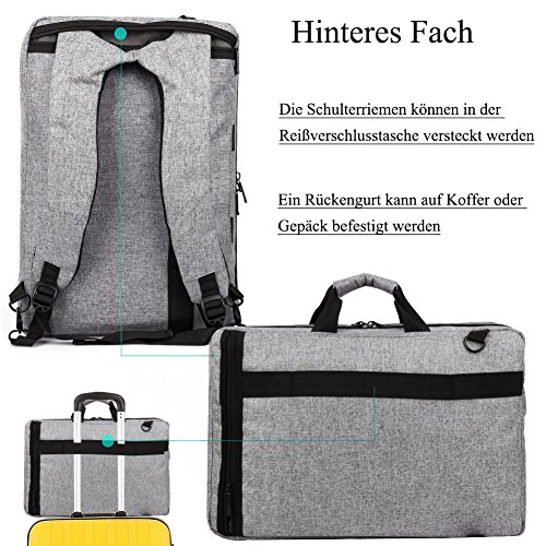 DTBG Nylon mehrzweck Businesstasche mehrfachfach Reise Rucksack ger  umig Laptop Tasche Messenger Bag Aktentasche Computer Schultertasche Wanderntasch