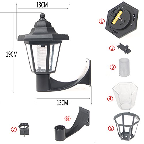 Benma Solarstrom 2in1 Solar Wandleuchte ,Rasen Lampe,Keine Verkabelung 2 Stück - 6