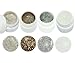 16Pcs x Each Mix Glitter Colours UV Gel Nail Art Glitter Dust+Cleanser Z065 UK