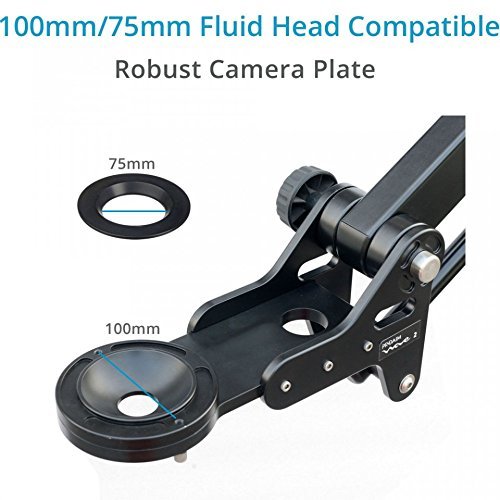 PROAIM 10ft Wave-2 Plus Telescopic Jib Arm Crane for DSLR Video Cinema Camera Camcorder up to 25kg/55lb | Convertible to 10ft, 9ft & 6ft | For 100mm/75mm Fluid / Pan Tilt Head + Storage Bag(P-WV-2PL)
