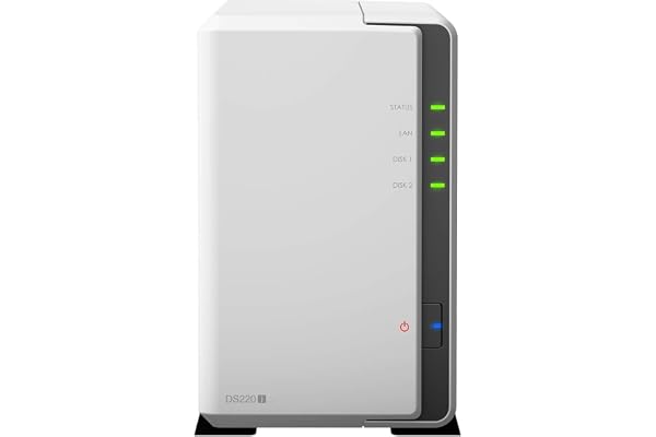 Synology DS220j Serveur NAS à 2 Baies avec 2 disques durs de 4 to (8 to au Total)