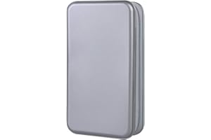 alavisxf xx Range CD, Support de DVD en Plastique Dur de 96 capacités Boîtier de Rangement pour Organisateur de Disque Portable pour Voiture (96 Capacité, Gris)