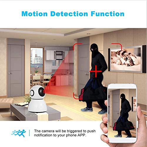 Preisvergleich Produktbild martialart 1080P WiFi Überwachungskamera mit Pan / Tilt, Zwei-Wege-Audio, Nachtsicht, Bewegungserkennung, E-Mail-Alarm für Ios, Android-Gerät und Remotes für Windows Vista