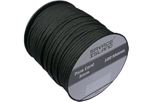 Savage Island 100m Spule Paracord 3mm für Camping Outdoor Basteln Gärtnern Survival Arrmy Heimwerken Bivak Hängematte Zelten Flechtleine Allzweckseil