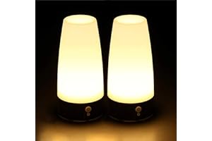 Guijiyi Portable PIR Motion Sensor LED Night Light, Kids Night Light Wireless Battery Operated Lamp Moving Table Lamp Bedside Lamp for Kids Room, Nursery, Living, Bedroom, Hallway, Stair