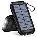 Produktbild Hiluckey Solar Powerbank 15000mAh Solar Ladegerät mit Dual 2,4A Output und LED Leuchten Wasserdicht Tragbar Power Bank für iPhone, iPad, Samsung, LG und andere Smartphone