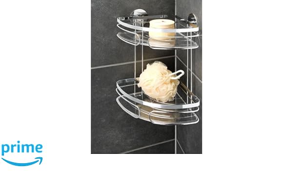 etagere d'angle 2 etages inox turbofix