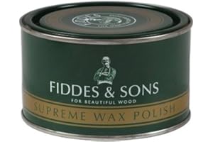 Fiddes & Sons Supreme Wax Polish - Shade Stripped Pine/Light/Rugger Brown 400ml Tin | Wood & Furniture Waxes & Polishes Light