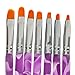 7pcs UV Gel Acrylic Nail Art Design Builder Salon DIY Brush Pen Set