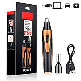 Facial Nose Ear Trimmer,Exquisite USB Rechargeable Sideburn Eyebrow Ear Clipper