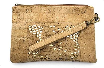 Women Card Case Wallet, Cards Purse Phone,Money Clips Natural Cork Colorful With Portuguese Ceramic Pattern Dyed Cork Fabric Vegan Cork Wallett,Waterproofing Cork Sustainable Eco Bag-278 - (Ecorcho)