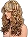 Tsnomore 3 Tones Blonde Auburn Mix Long Natural Wavy Synthetic Women Wig