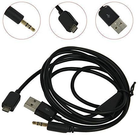 Zactech Micro USB to USB and 3.5mm Car AUX Out Cable Support Samsung Galaxy S2/S3 and Note 2