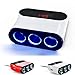 Produktbild Shuhuan KFZ Ladekabel 3 in 1 Selbstanssteller-Schlitz U. 2 USB-Poorten Selbsttelefon Oplader Führte Spannungsüberwachungsaufladeeinheit Voor, Weiß