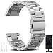 Produktbild Galaxy Watch (42mm) Armband & Ticwatch E Armband Frauen Männer, OTOPO 20mm Metallarmband Armband Edelstahl Uhrenarmband Ersatz für Samsung Galaxy Watch 42mm & Gear Sport / Vivoactive 3 Smart Watch - Metall Silber