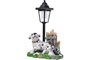 APGLSXY Soldriven hund trädgårdsstaty med hartshantverk för utomhusdekoration trädgårdskonst skulptur elegant gårdsdekoration