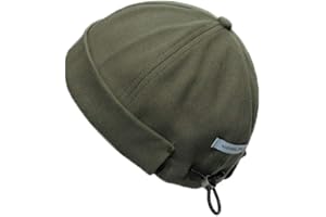 YAMEE Berretto da Portuale da Uomo - Dockercap - Cappellino da Portuale - Cappello da Marinaio Unisex Brimless Hat cap Beanie Cappello da Uomo Rolled Skullcap Berretto Docker （56-58cm）