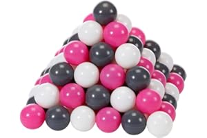 KNORRTOYS.COM Knorrtoys 56757 56757 Lot de 100 balles crème/Gris/Rose Crème Ø 6 cm