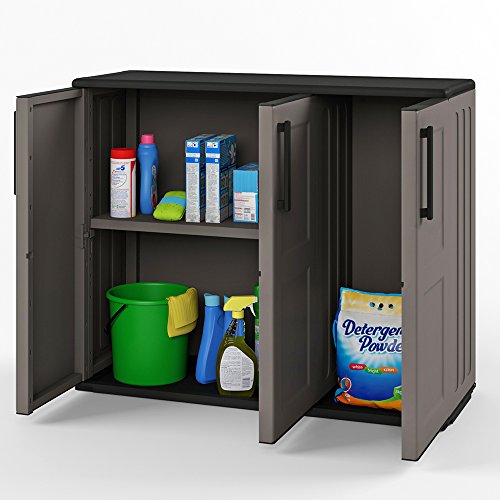 Kunststoffschrank Werkzeugschrank Putzmittel Schrank Kunststoff 84×102 cm Grau - 5