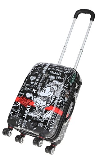 Preisvergleich Produktbild FABRIZIO Hartschalenkoffer Koffer 50 cm + Koffergurt + Flüßigkeitenbeutel (50 cm, Minnie Mouse)