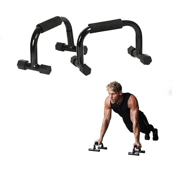 Sweet Sweat Comfort Grip Push Up Bars - Steel Pushup Handles With Non-Slip Base For Home Workouts