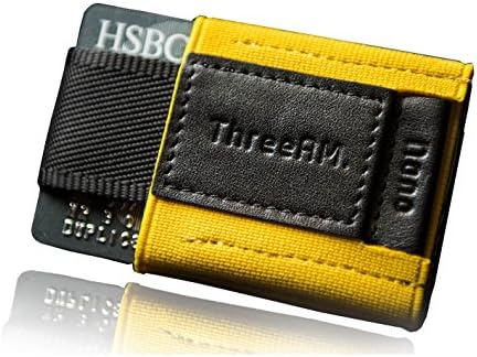 ThreeAM Small Minimalist Slim Wallet Front Pocket Card Holder For Men Women (yellow)