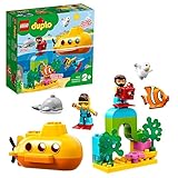 Das lehrreiche Badespielzeug für Kleinkinder enthält 2 LEGO DUPLO Taucherfiguren sowie einen Clownfisch, einen Wal und eine Möwe als Figuren