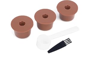 CFTGIW Tchibo Cafissimo Kapseln Wiederverwendbar Zestaw do Kawy Plastikowy Cafissimo Kapselntive Wielokrotnego Użytku Wielokrotnego Napełniania Coffeeule Cup Brush Zestaw łyżek