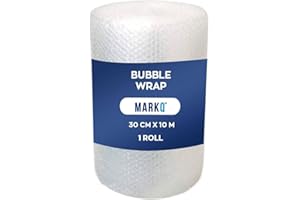 MARKQ Bubble Wrap Roll, 30 cm x 10 m Air Bubble Cushioning Wrap for Packaging, Shipping, Mailing, Packing and Moving Supplies