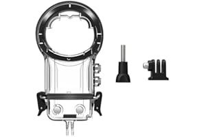 BABOMINIMER Boîtier de plongée invisible pour appareil photo Insta360 X5 - Étanche jusqu'à 50 m - Avec support - Protection pour photographie sous-marine - Matériau PC transparent - Accessoire de plongée