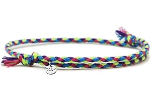 Nato Cuff - Bracelet Coton tressé - Fait Main en France- Médaille Acier Inox 316L- Bijou Homme ou Femme Ajustable