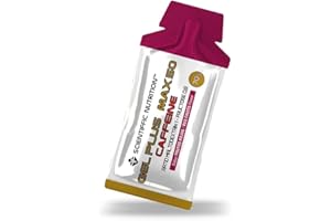 MST SCIENTIFFIC NUTRITION Scientiffic Nutrition - Gel Plus Max, Gel Energético con Carbohidratos con Cafeina, con un Ratio 1:0,8 de Maltodextrina - Fructosa Absorviendo más Carbohidratos - Sabor Frutos Rojos, 70g